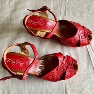 mexican tooled leather sandals
